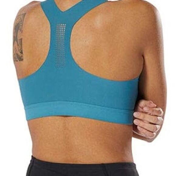 NWT Reebok Pure Move Motion Sense Sports Bra Mineral Mist Sz M/L Host Pick - Picture 4 of 9